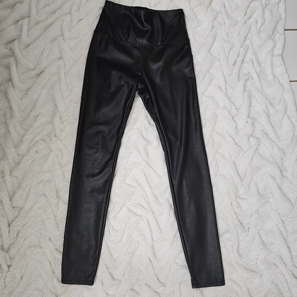 Lysse Faux Leather leggings Black, pleather size XS - Picture 1 of 7